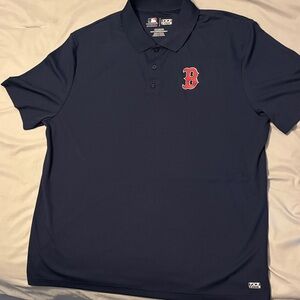 MLB Navy Polo with Red Boston Red Sockd 'B' Logo